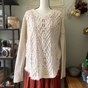 Free People Distressed Sweater
